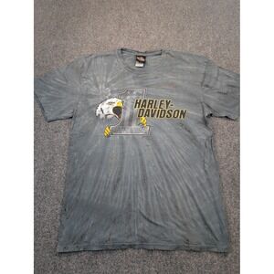 Harley-Davidson Shirt Mens Large Gray Eagle Graphic Paradise Tigard Oregon Tee